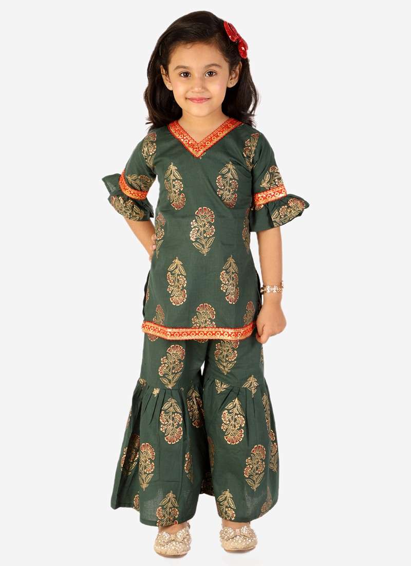 Zohra 1 Festive Wear Kurti With Sharara Kids Collection