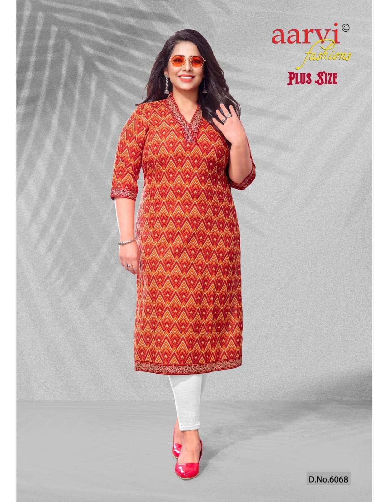AARVI FASHION PLUS SIZE VOL 1 PURE COTTON BIG SIZE LADIES KURTIS
