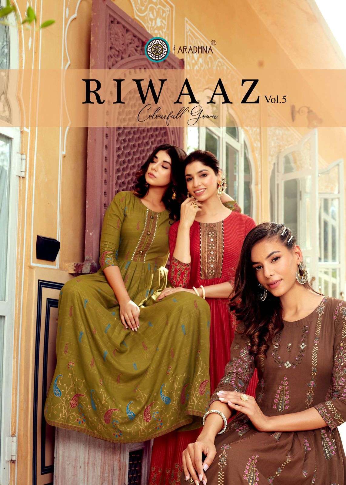 ARADHNA Catalog  RIWAAZ VOL 5 anarkali kurtis wholesale Price
