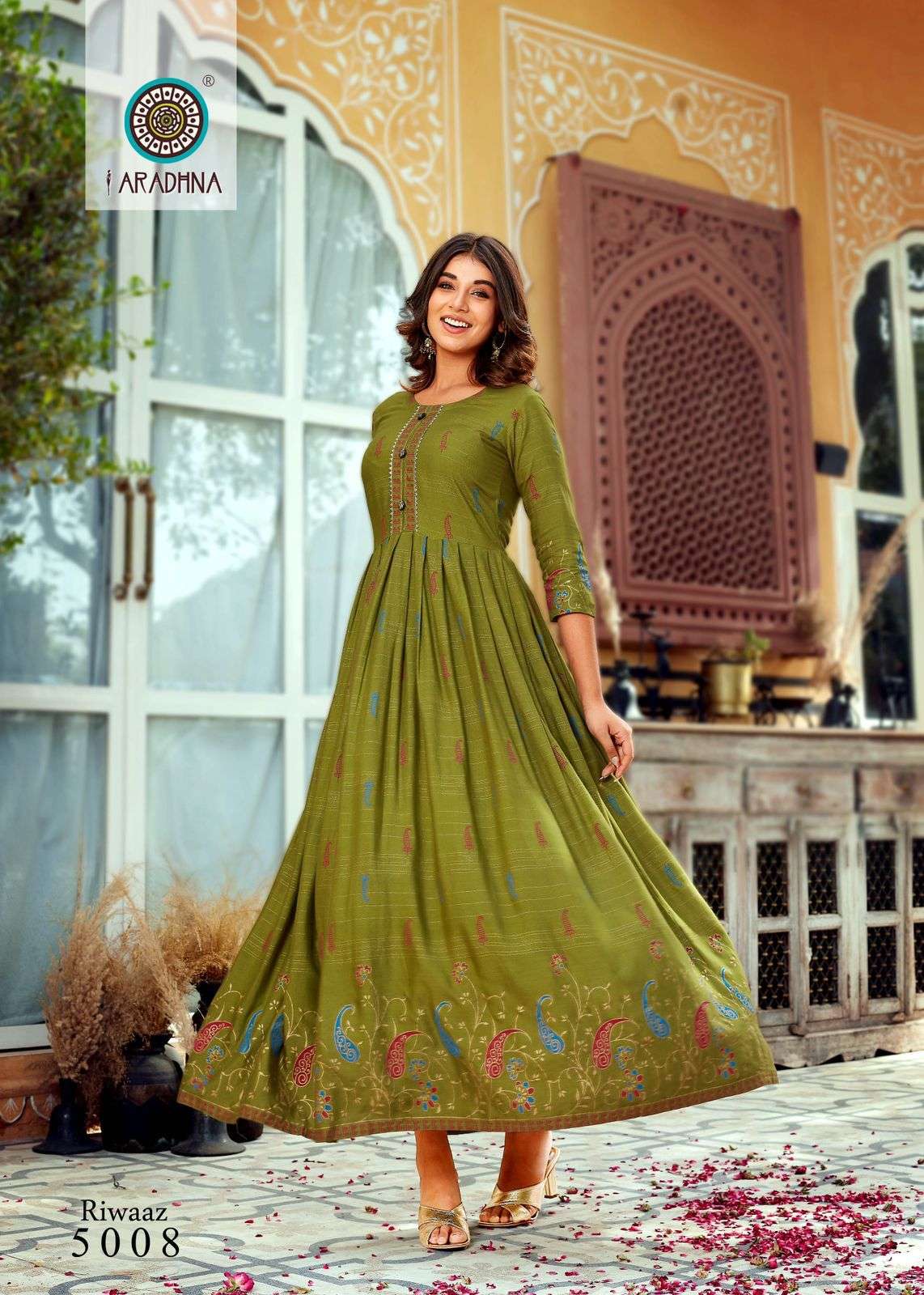 ARADHNA Catalog  RIWAAZ VOL 5 anarkali kurtis wholesale Price