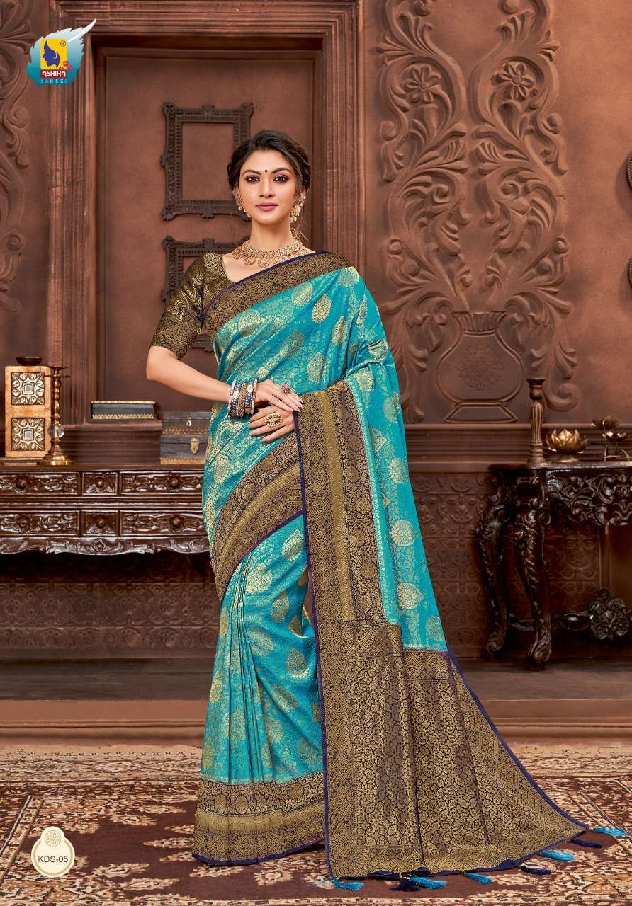  ASHIKA KANJIVARAM SILK RICH PALLU SAREE SUPPLIER