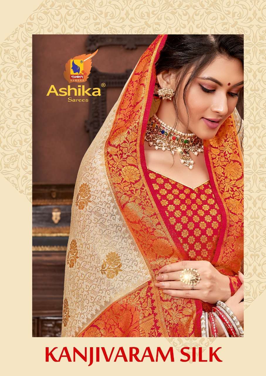  ASHIKA KANJIVARAM SILK RICH PALLU SAREE SUPPLIER