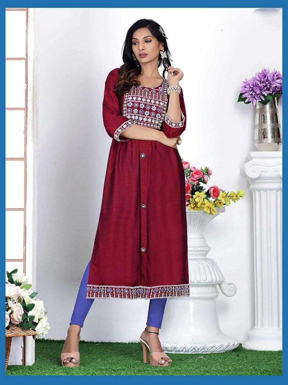 Beauty Queen Blue Bell Catalog Ethnic Wear Designer Kurtis