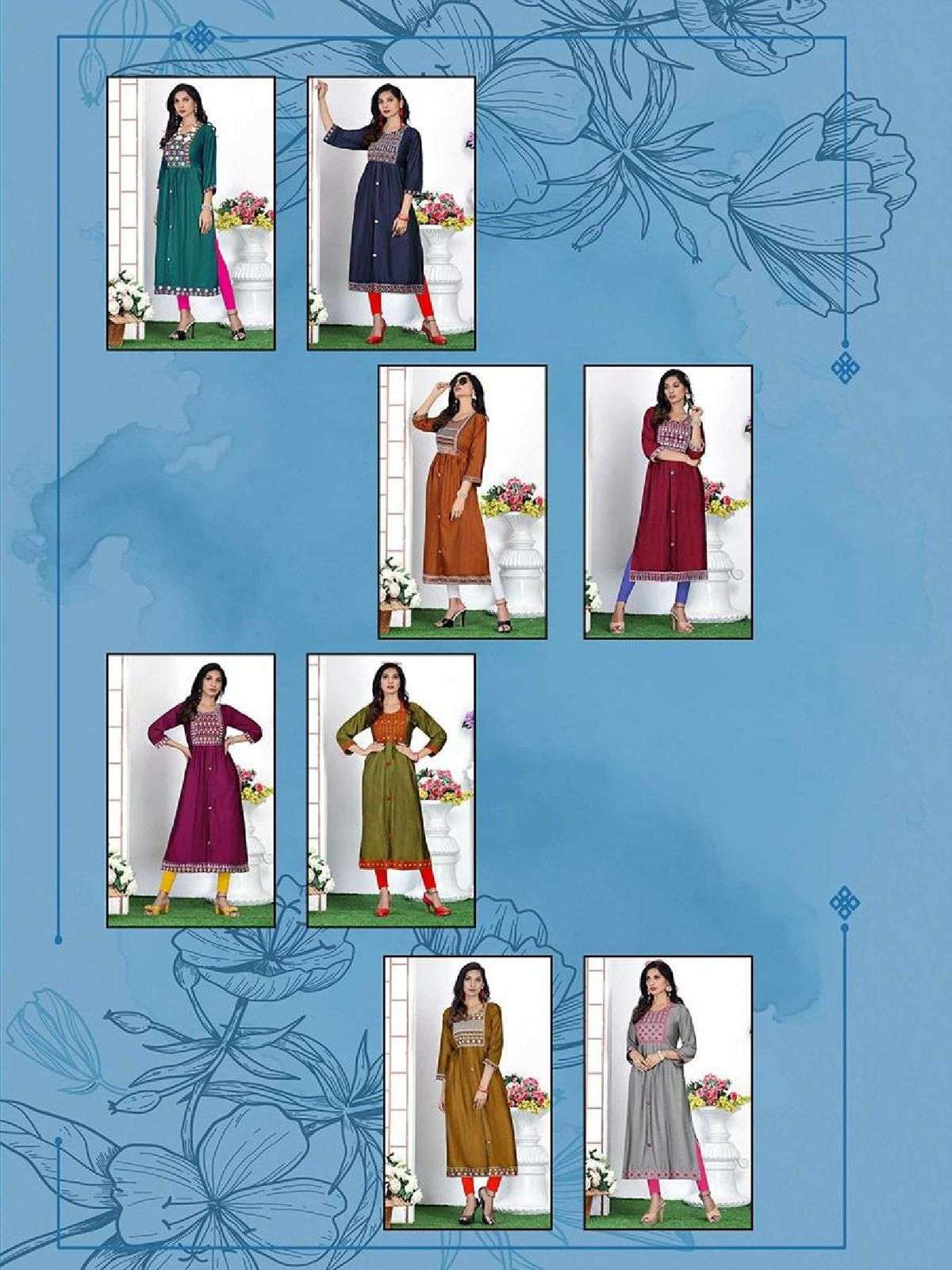 Beauty Queen Blue Bell Catalog Ethnic Wear Designer Kurtis