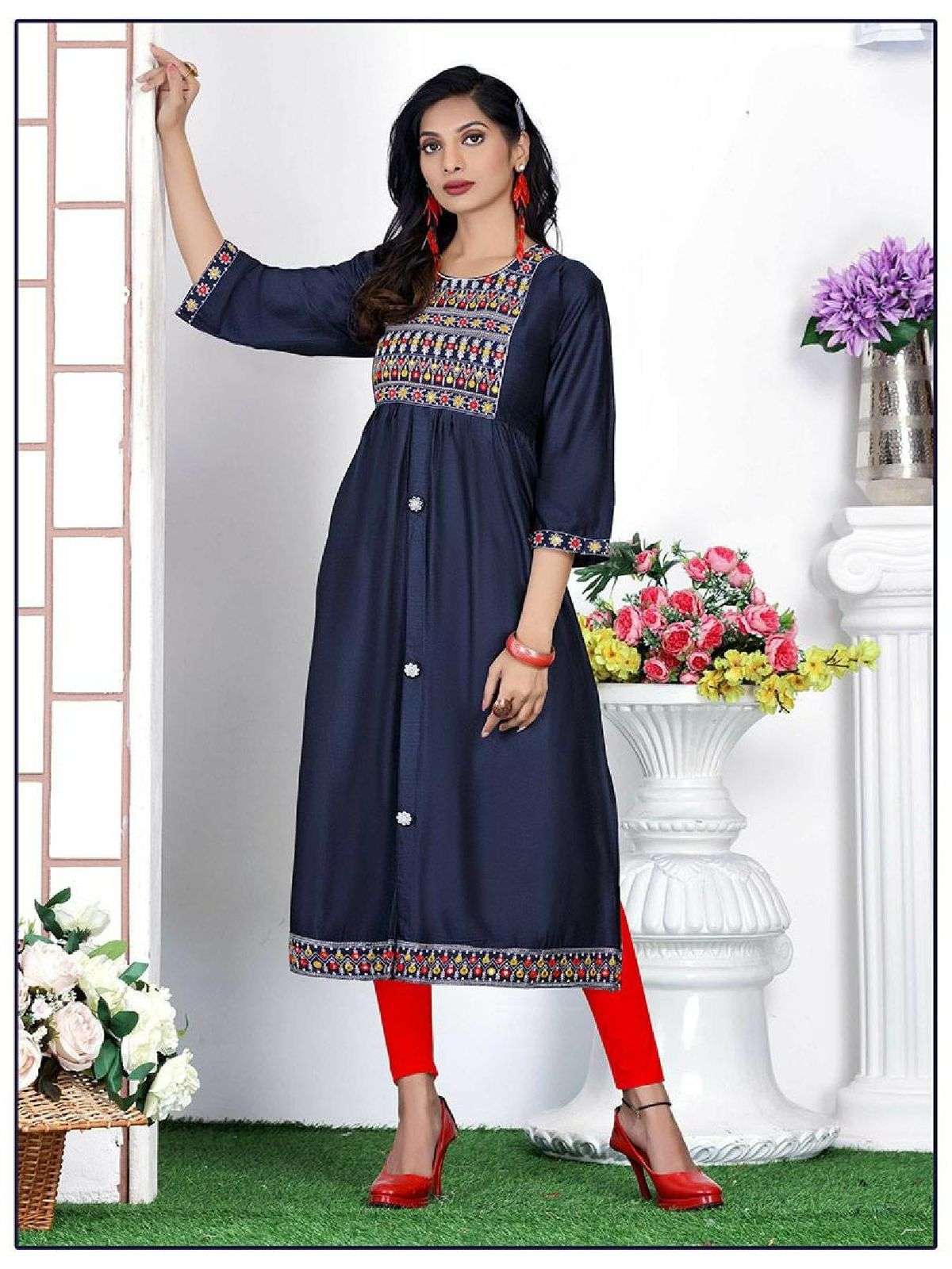 Beauty Queen Blue Bell Catalog Ethnic Wear Designer Kurtis