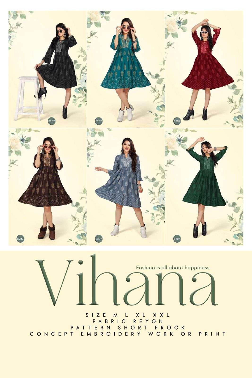 Beauty Queen Vihana Vol 1 Catalog Fancy Western Top Kurtis