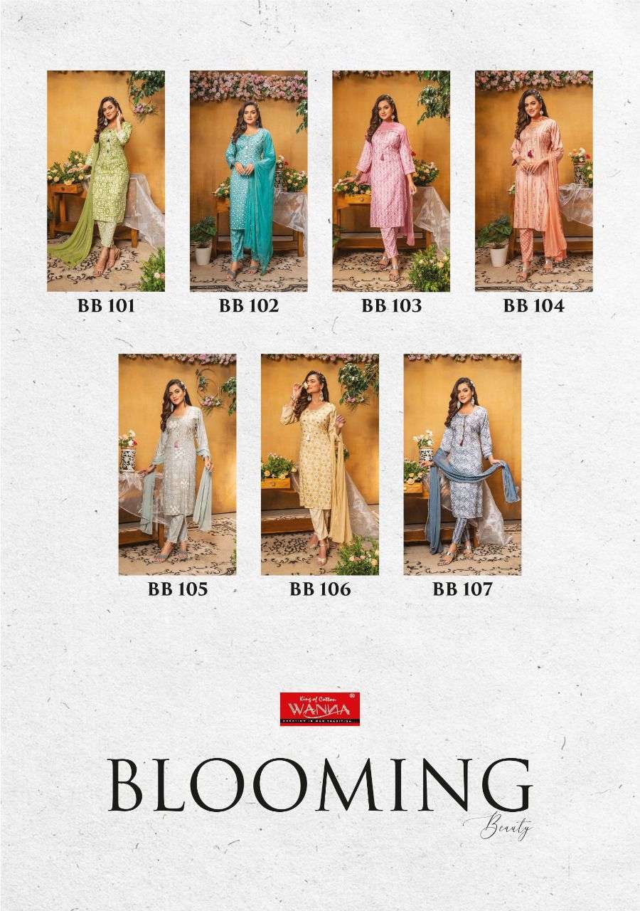 BLOOMING BEAUTY BY WANNA READYMADE RAYON FANCY SALWAR KAMEEZ