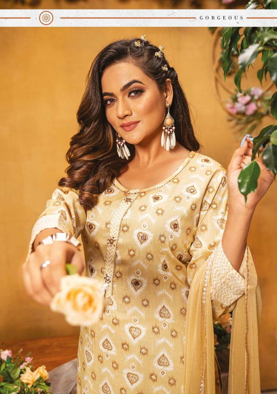 BLOOMING BEAUTY BY WANNA READYMADE RAYON FANCY SALWAR KAMEEZ