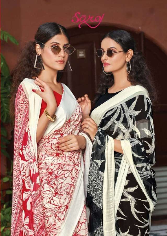  BUTTERFLY BY SAROJ WEIGHTLESS PRINTED SAREES