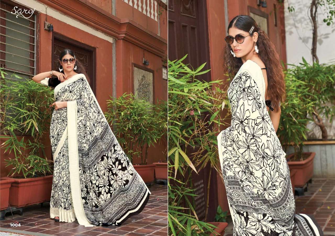  BUTTERFLY BY SAROJ WEIGHTLESS PRINTED SAREES