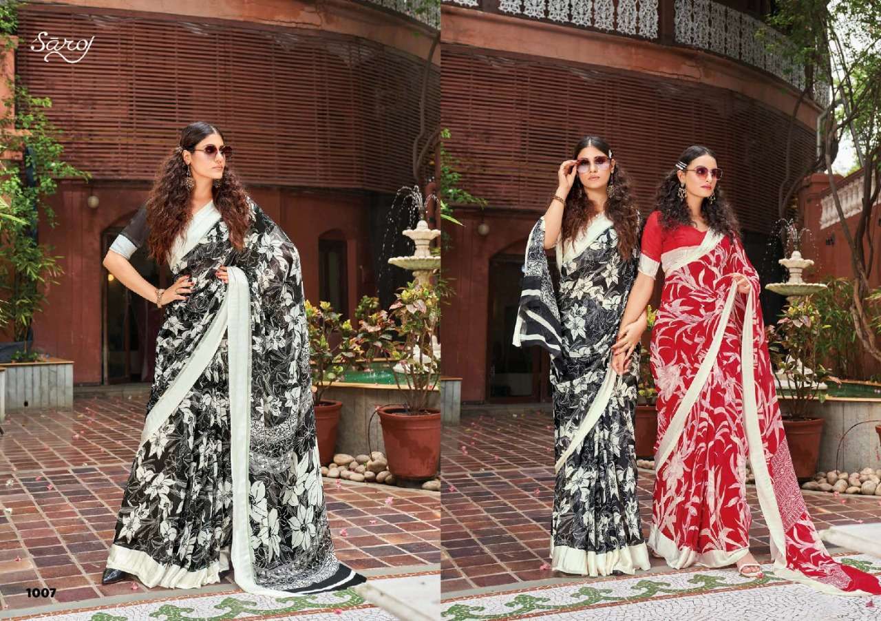  BUTTERFLY BY SAROJ WEIGHTLESS PRINTED SAREES