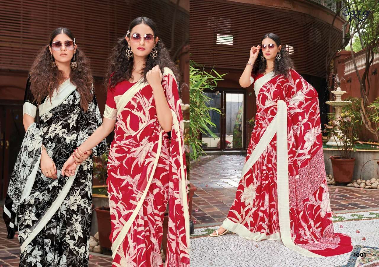  BUTTERFLY BY SAROJ WEIGHTLESS PRINTED SAREES