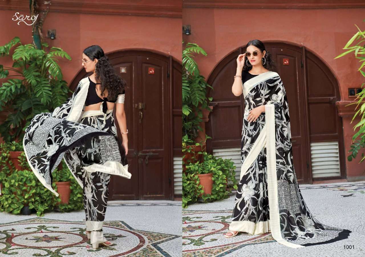  BUTTERFLY BY SAROJ WEIGHTLESS PRINTED SAREES