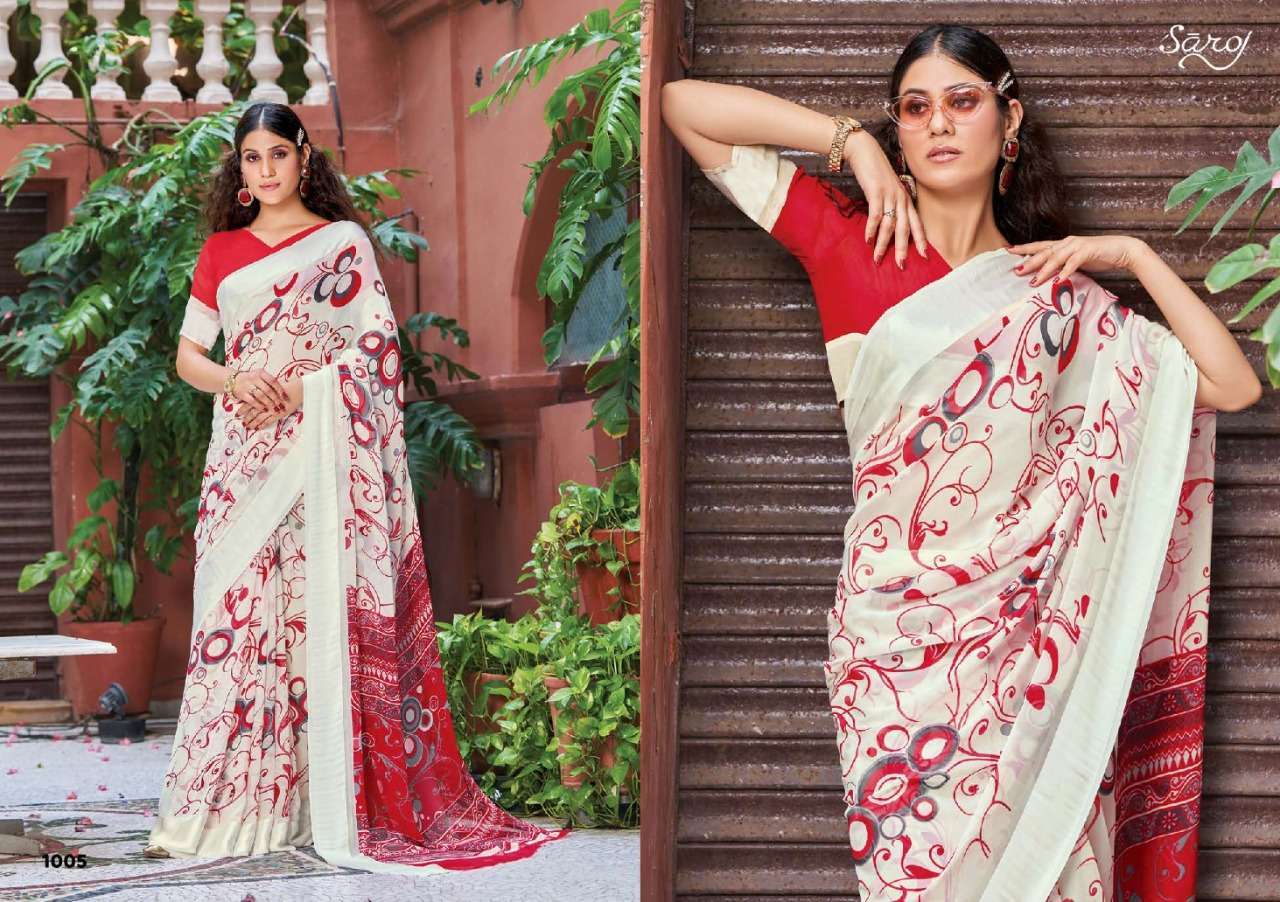  BUTTERFLY BY SAROJ WEIGHTLESS PRINTED SAREES