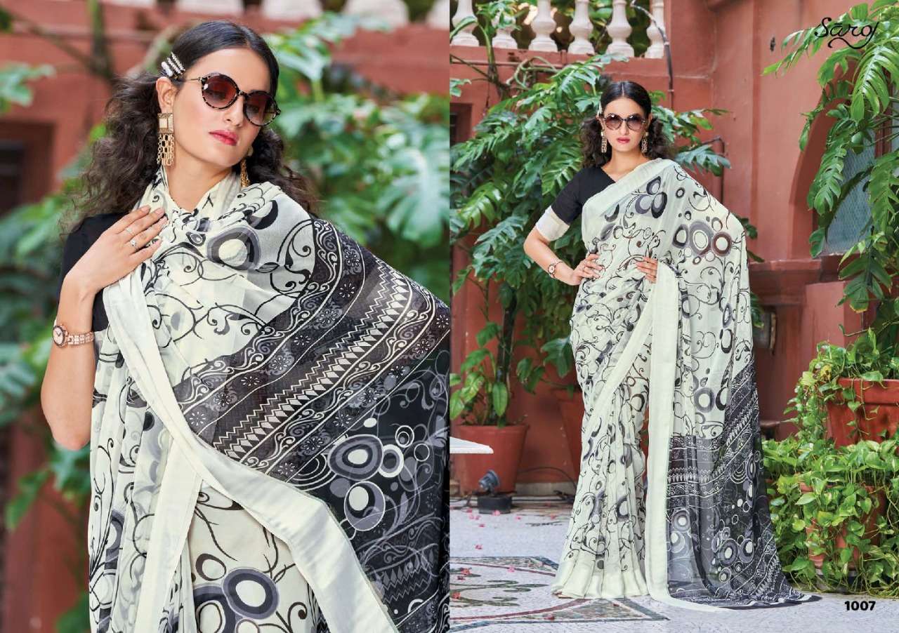  BUTTERFLY BY SAROJ WEIGHTLESS PRINTED SAREES