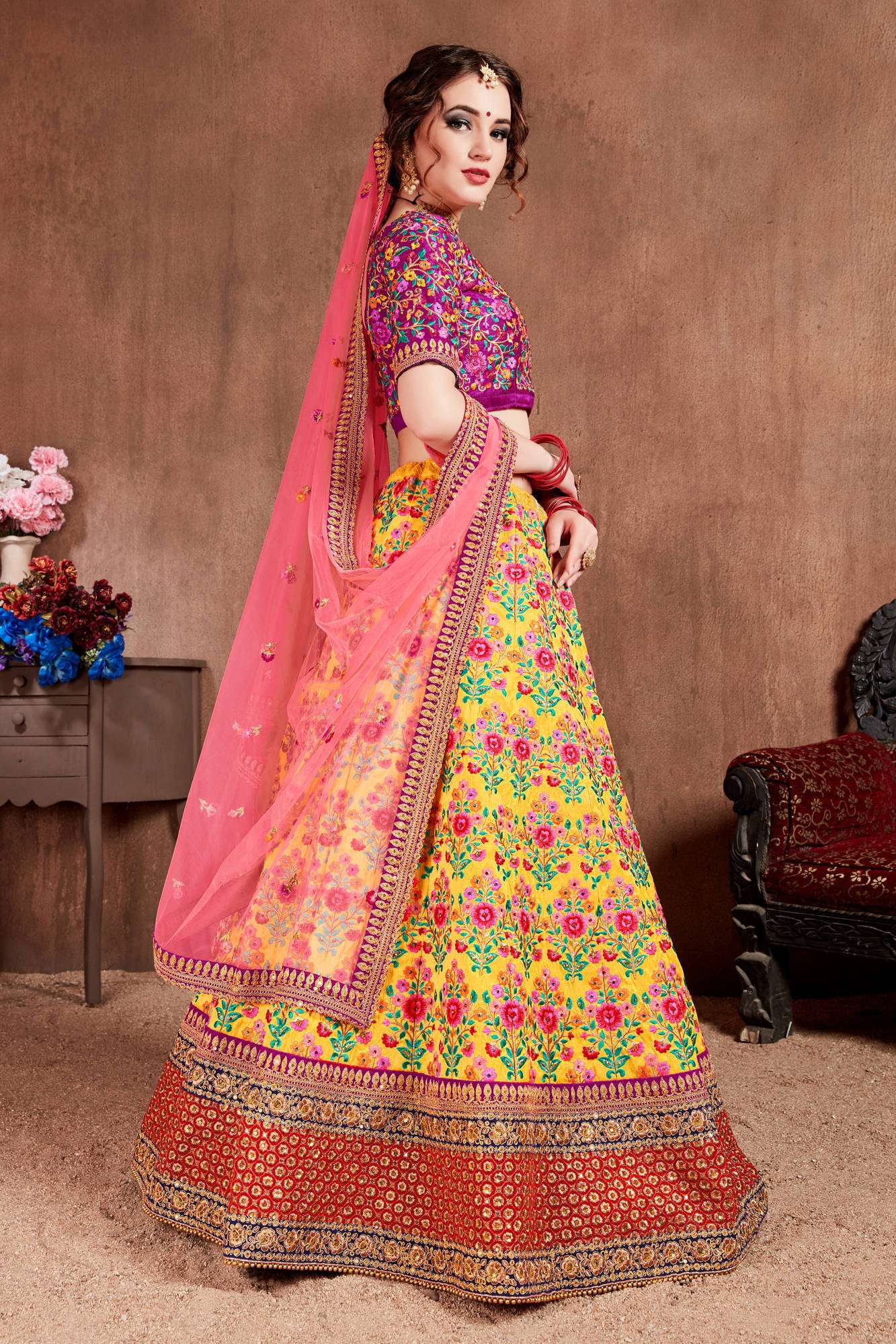 D no : 7102 Navratri lehenga choli buy online from Wholesale catalog