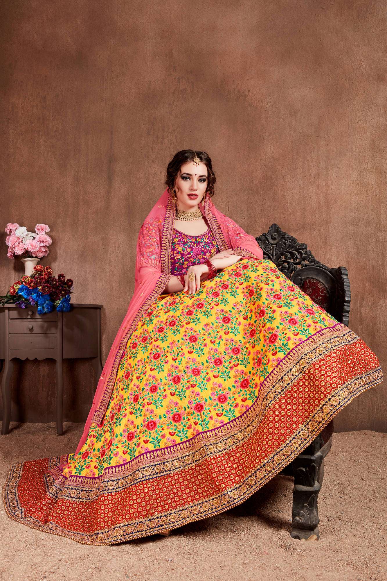 D no : 7102 Navratri lehenga choli buy online from Wholesale catalog