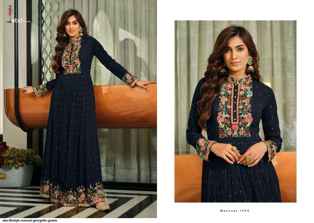 Eba Mannat Catalog Designer Wedding Wear Heavy Salwar Suits