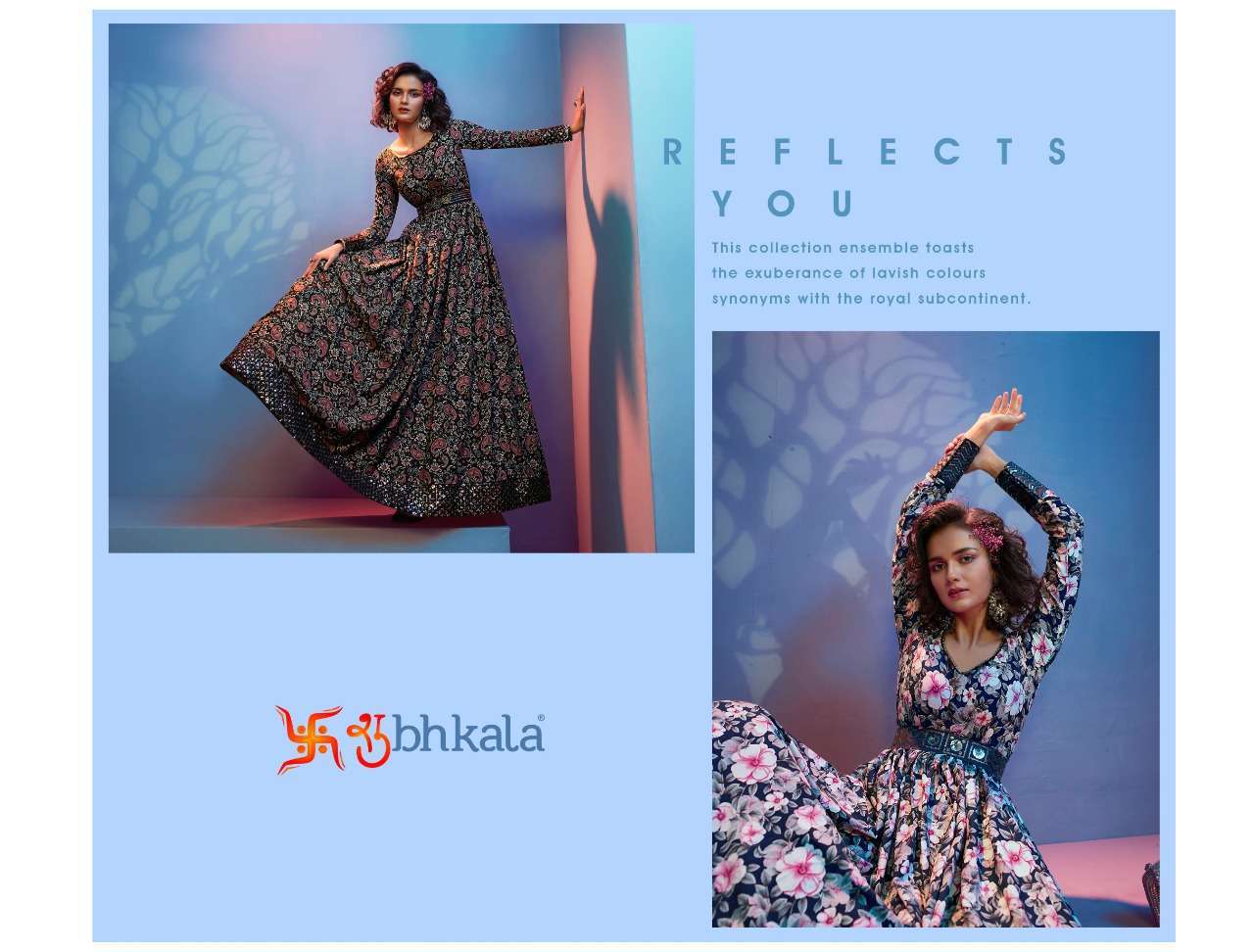 FLORY VOL 19 FESTIVAL STYLE LONG ANARKALI STYLE GOWN COLLECTION WHOLESALER