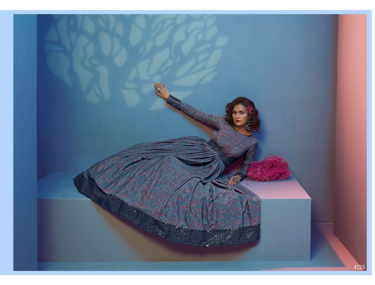 FLORY VOL 19 FESTIVAL STYLE LONG ANARKALI STYLE GOWN COLLECTION WHOLESALER