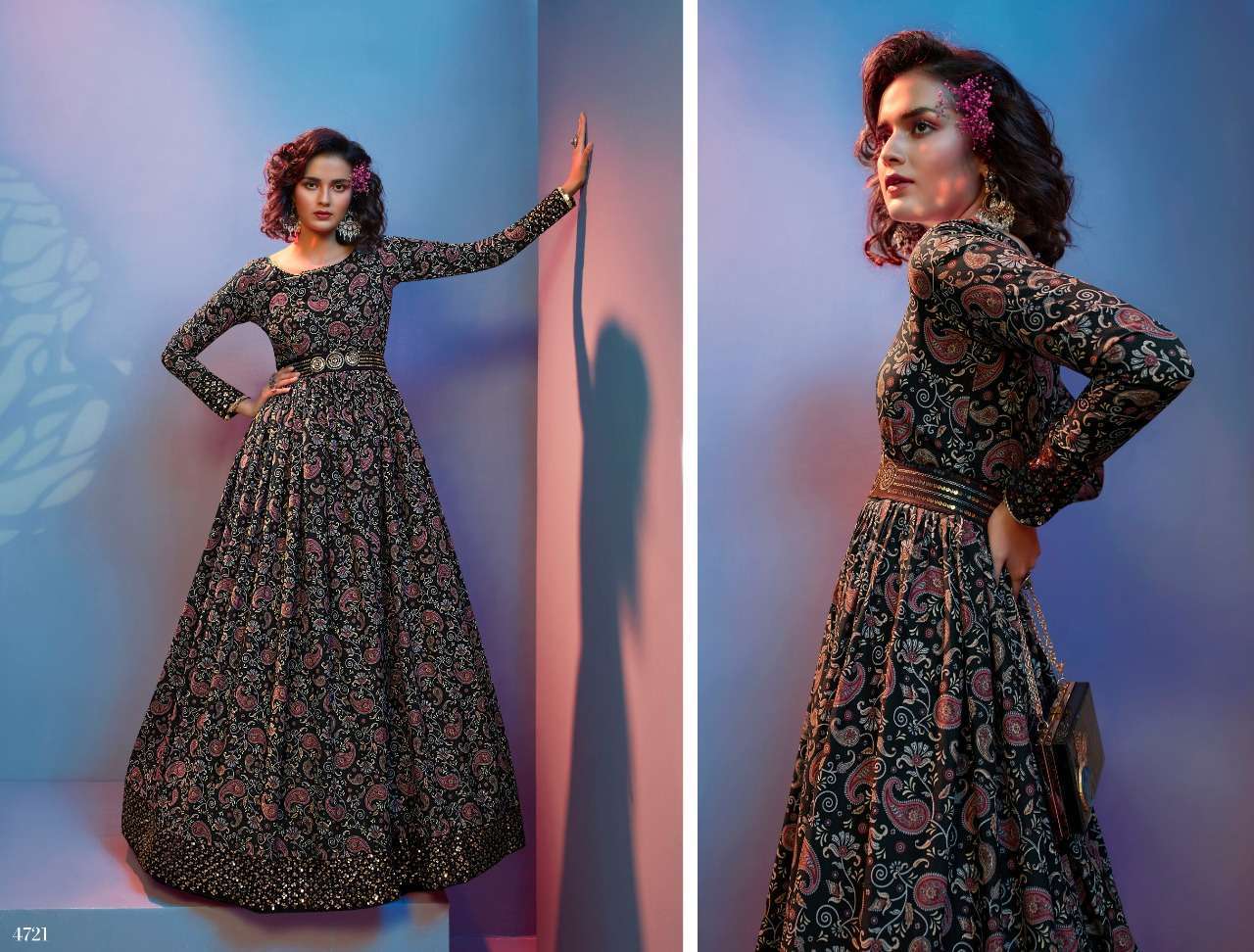 FLORY VOL 19 FESTIVAL STYLE LONG ANARKALI STYLE GOWN COLLECTION WHOLESALER