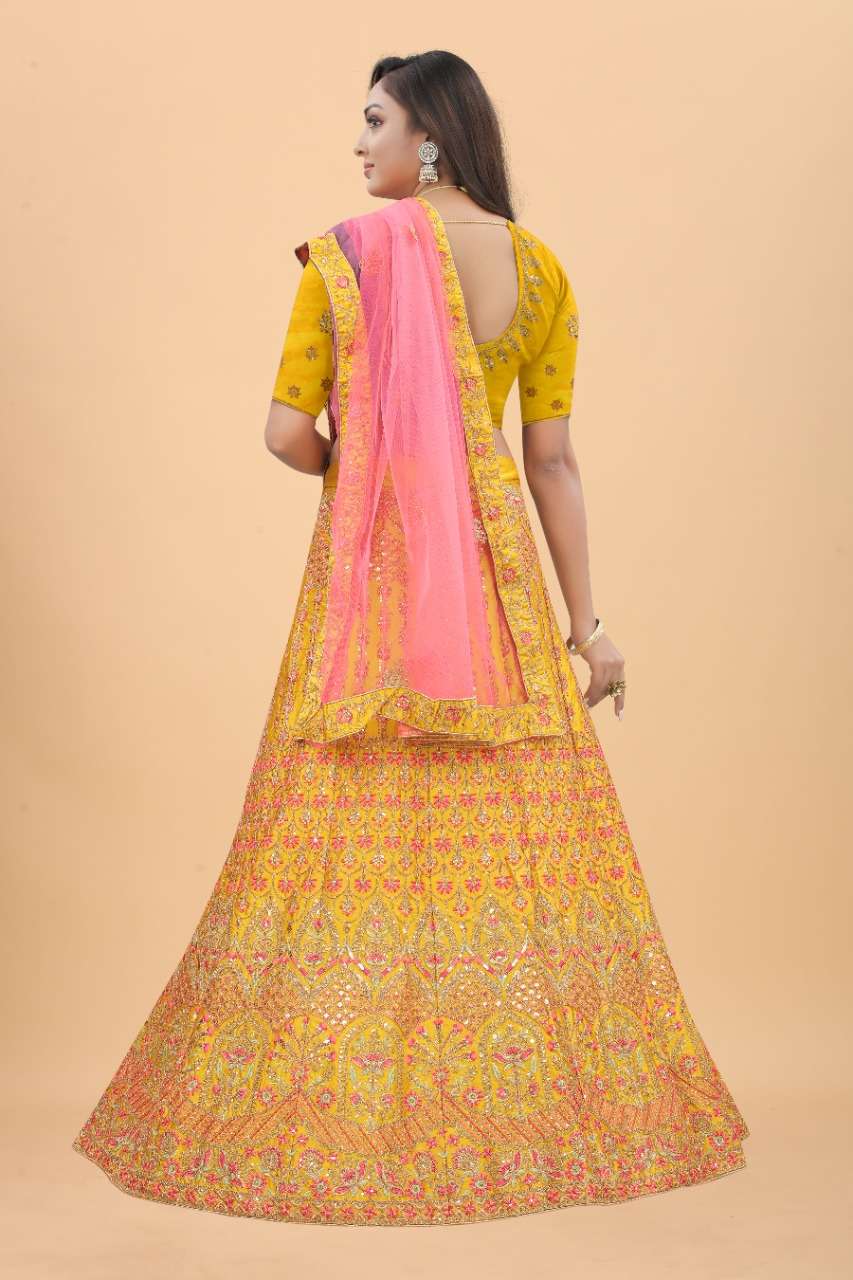 Party Wear Semi Stitched Silver And Pink Lehenga Choli at Rs 2499 in Surat