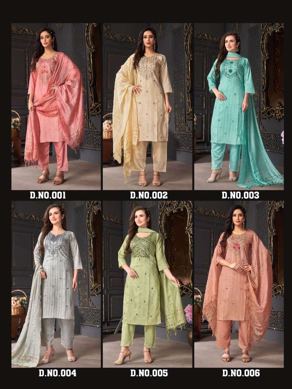 Heritage Libas Catalog Fancy Wear Kurti Pant With Dupatta