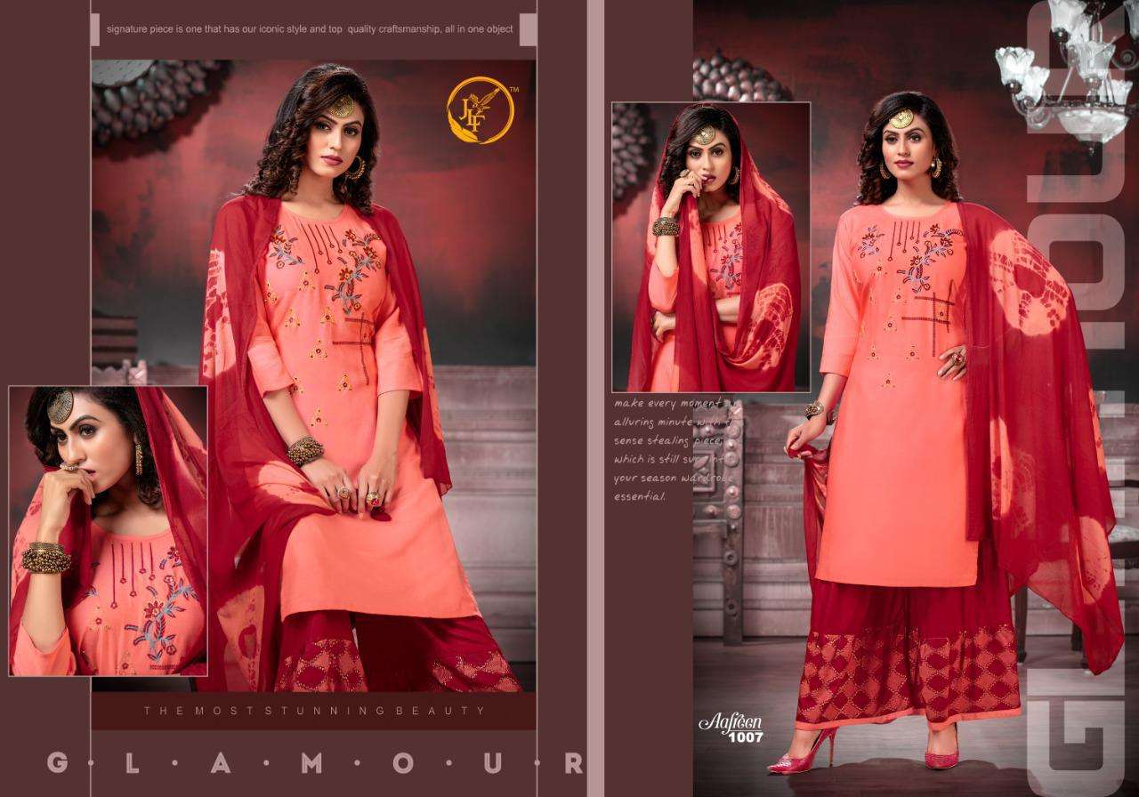  JLF PRESENTS AAFREEN RAYON WITH EMBROIDERY DESIGNER KURTI COMBO SET WHOLESALERS SURAT