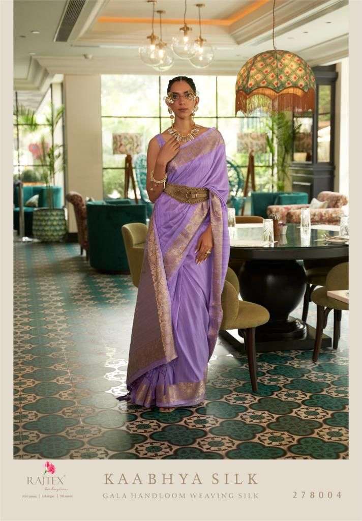 KAABHYA SILK BY RAJTEX TUSSAR SILK HANDLOOM WEAVING DESIGNER SAREE