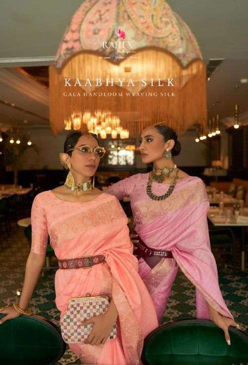 KAABHYA SILK BY RAJTEX TUSSAR SILK HANDLOOM WEAVING DESIGNER SAREE