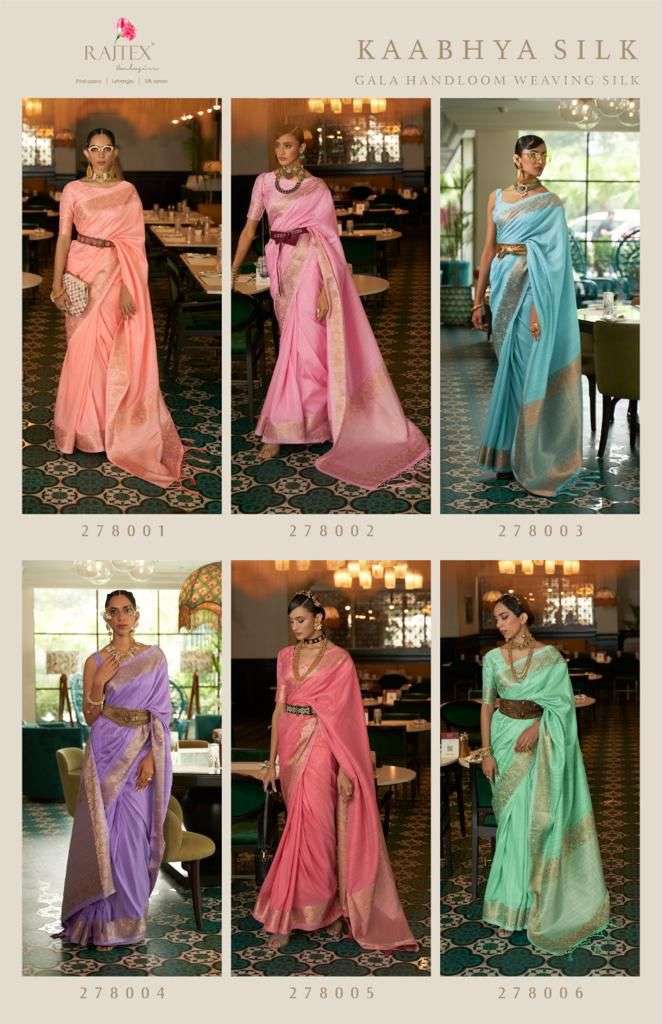 KAABHYA SILK BY RAJTEX TUSSAR SILK HANDLOOM WEAVING DESIGNER SAREE