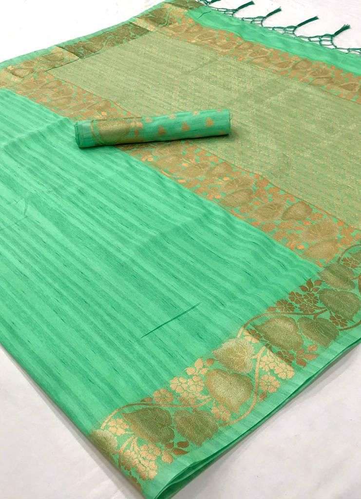 KAABHYA SILK BY RAJTEX TUSSAR SILK HANDLOOM WEAVING DESIGNER SAREE
