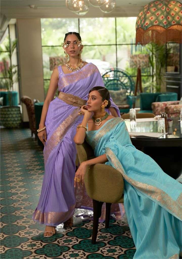 KAABHYA SILK BY RAJTEX TUSSAR SILK HANDLOOM WEAVING DESIGNER SAREE