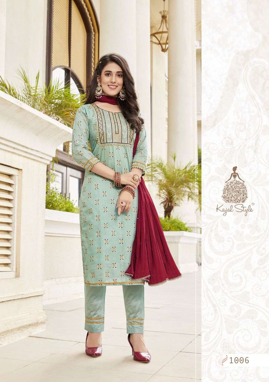 Kajal Style Maan Vol 1 Catalog Exclusive Wear Kurti Bottom With Dupatta