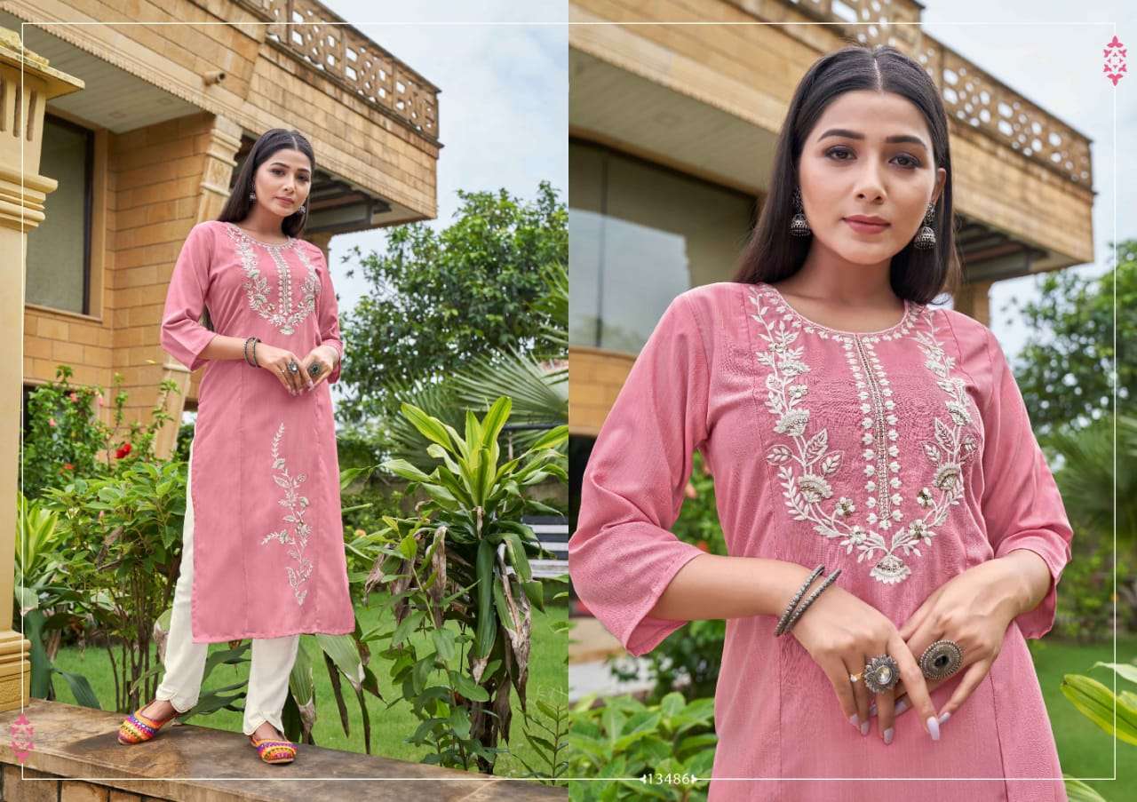 Kalaroop Lava Catalog Fancy Wear Embroidery Kurtis
