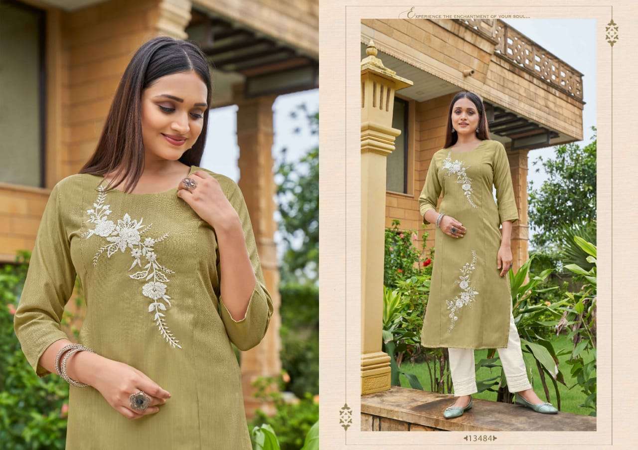Kalaroop Lava Catalog Fancy Wear Embroidery Kurtis