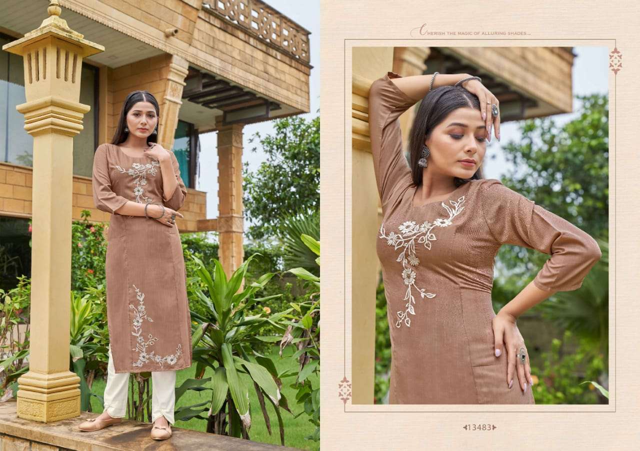 Kalaroop Lava Catalog Fancy Wear Embroidery Kurtis