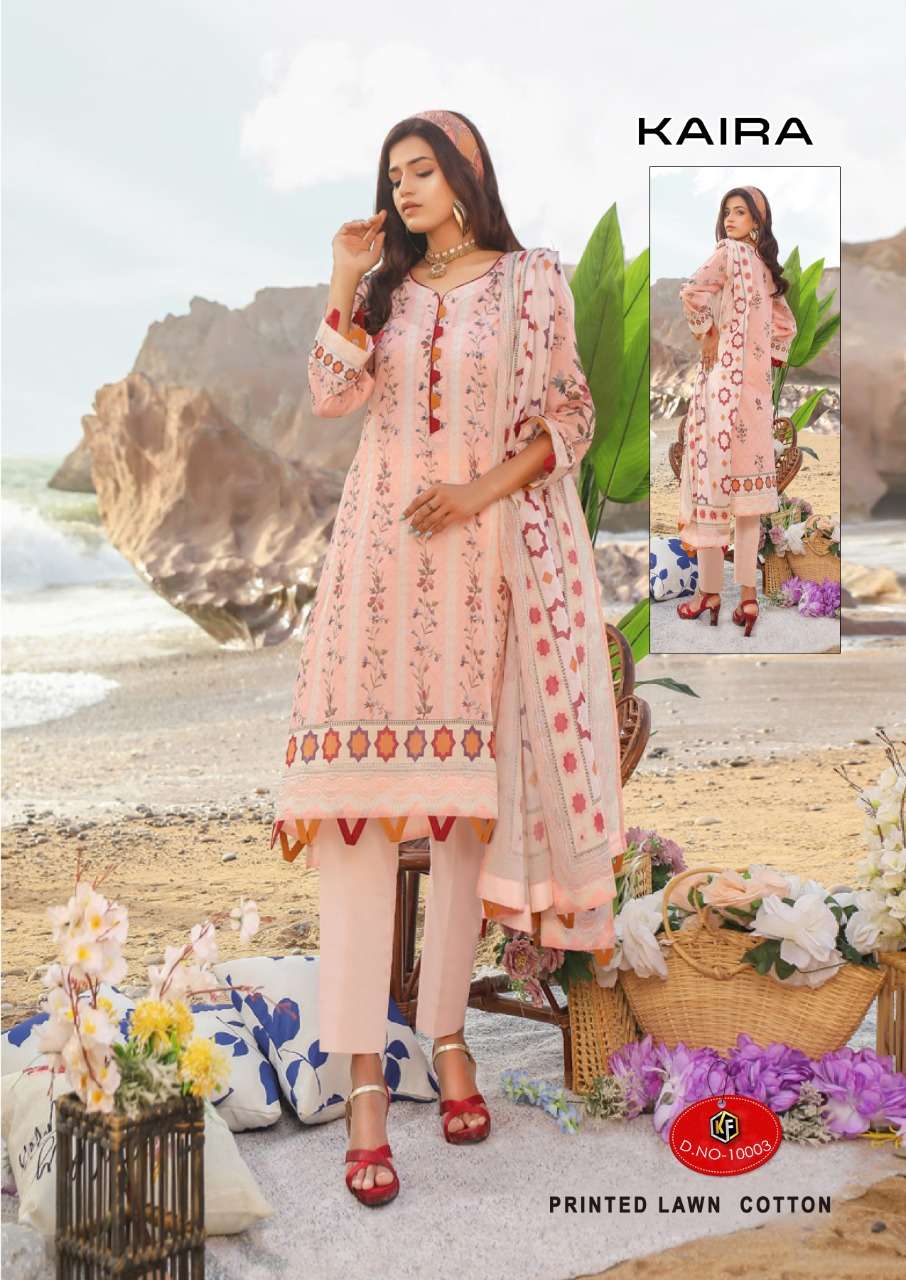KEVAL FABCatalogue  KAIRA-vol-10 EXCLUSIVE LAWN COLLECTIO 100% PURE LAWN COLLECTION