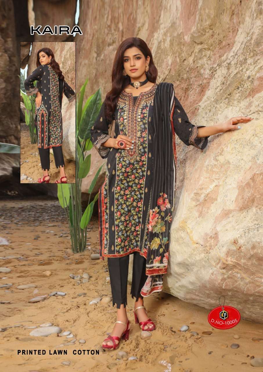 KEVAL FABCatalogue  KAIRA-vol-10 EXCLUSIVE LAWN COLLECTIO 100% PURE LAWN COLLECTION