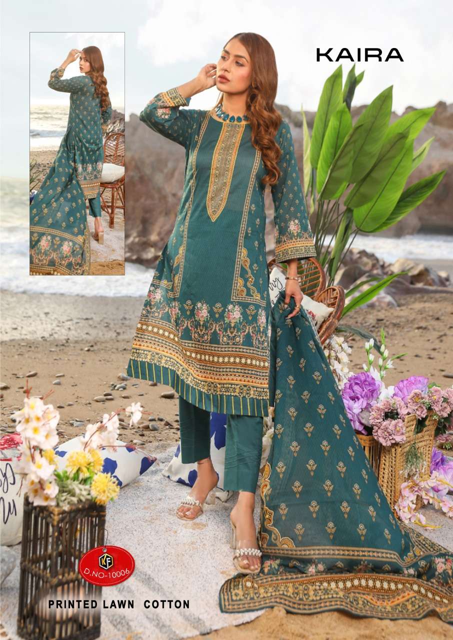 KEVAL FABCatalogue  KAIRA-vol-10 EXCLUSIVE LAWN COLLECTIO 100% PURE LAWN COLLECTION