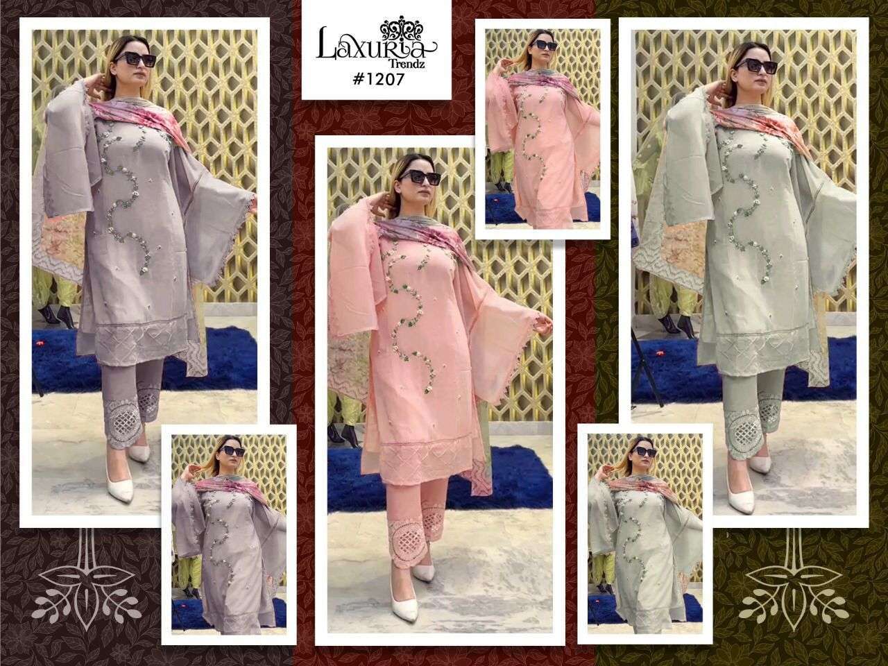 LAXURIA TRENDZ 1207 GEORGETTE READYMADE PAKISTANI 3 PIECE COLLECTION