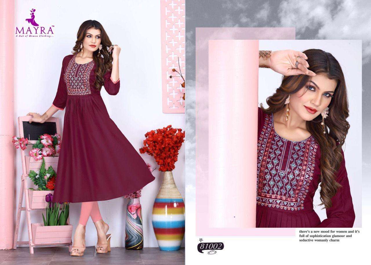 Mayra Anaya Catalog Cotton Slub Designer Kurtis