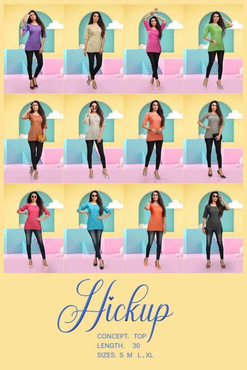  MF HICKUP HANDLOOM COTTON CASUAL WEAR TOPS KURTIS WHOLESALER SURAT