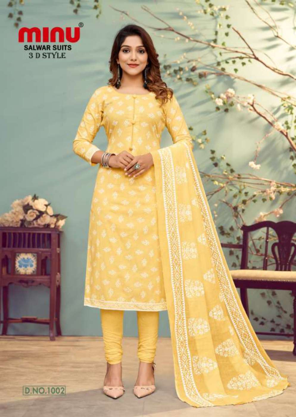 Minu 3D STYLE Pure Cotton Printed Dress Material-6P Catalog