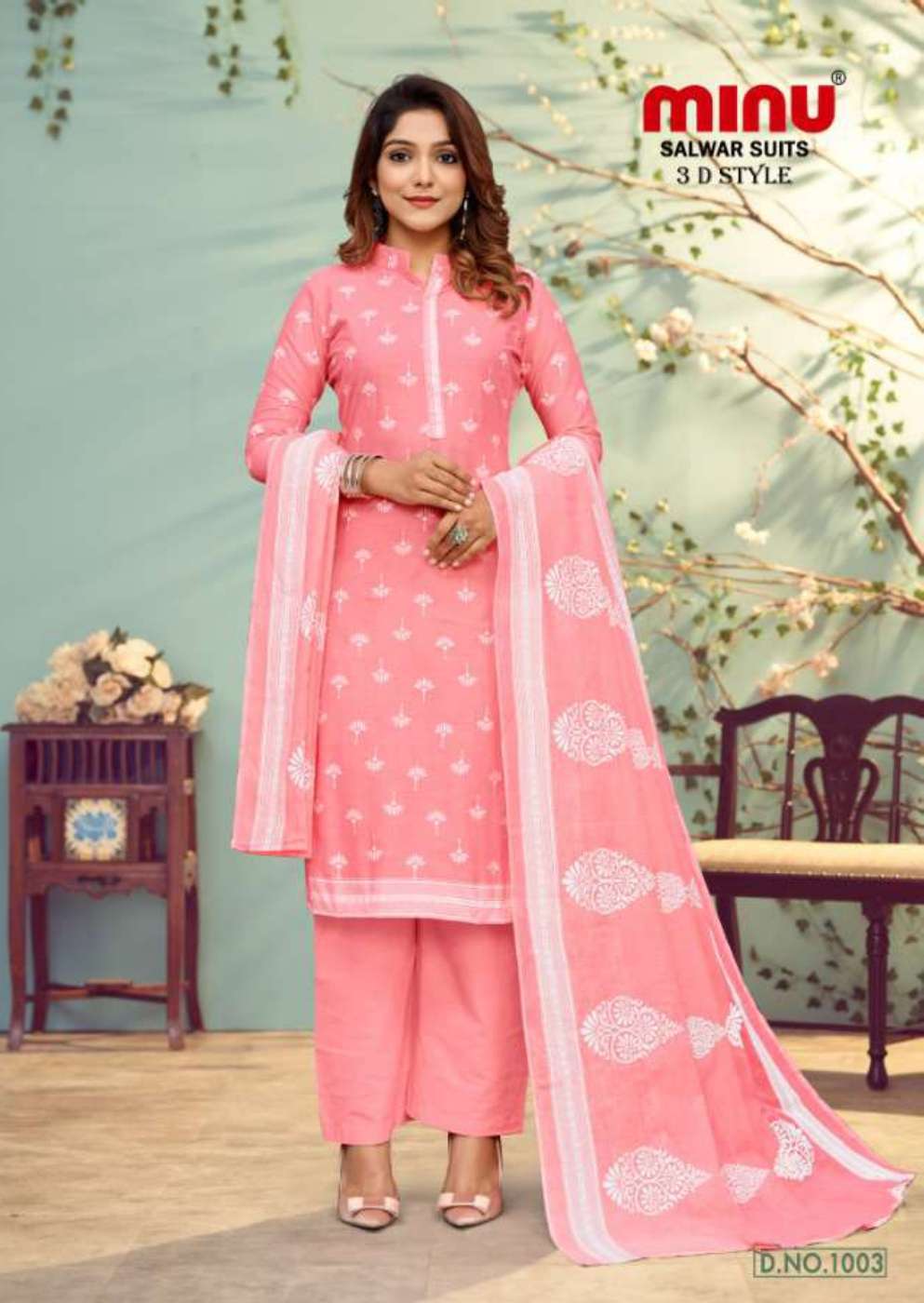 Minu 3D STYLE Pure Cotton Printed Dress Material-6P Catalog