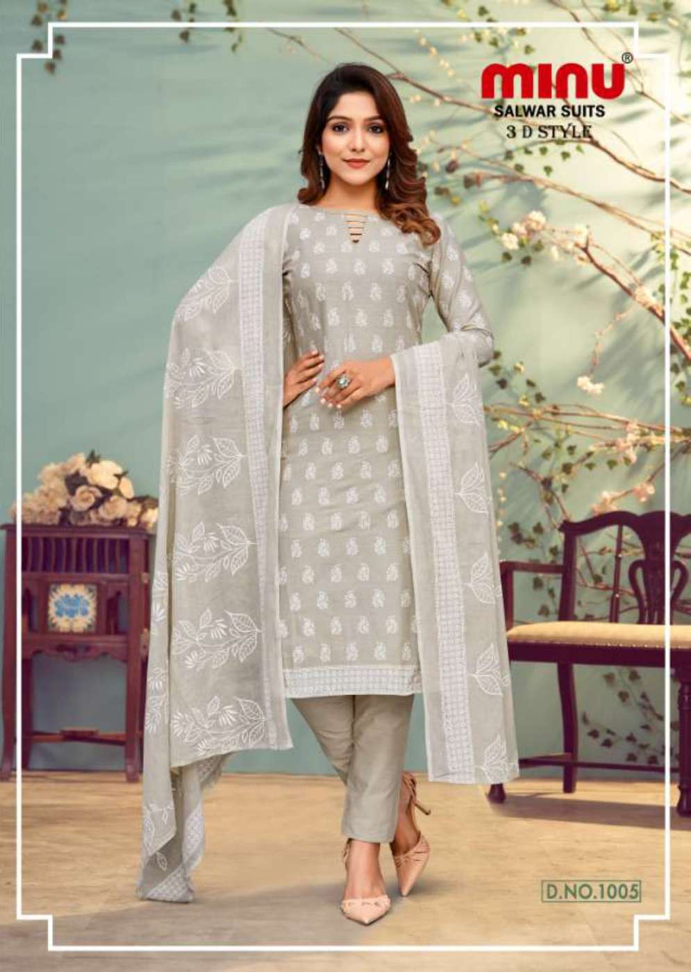 Minu 3D STYLE Pure Cotton Printed Dress Material-6P Catalog