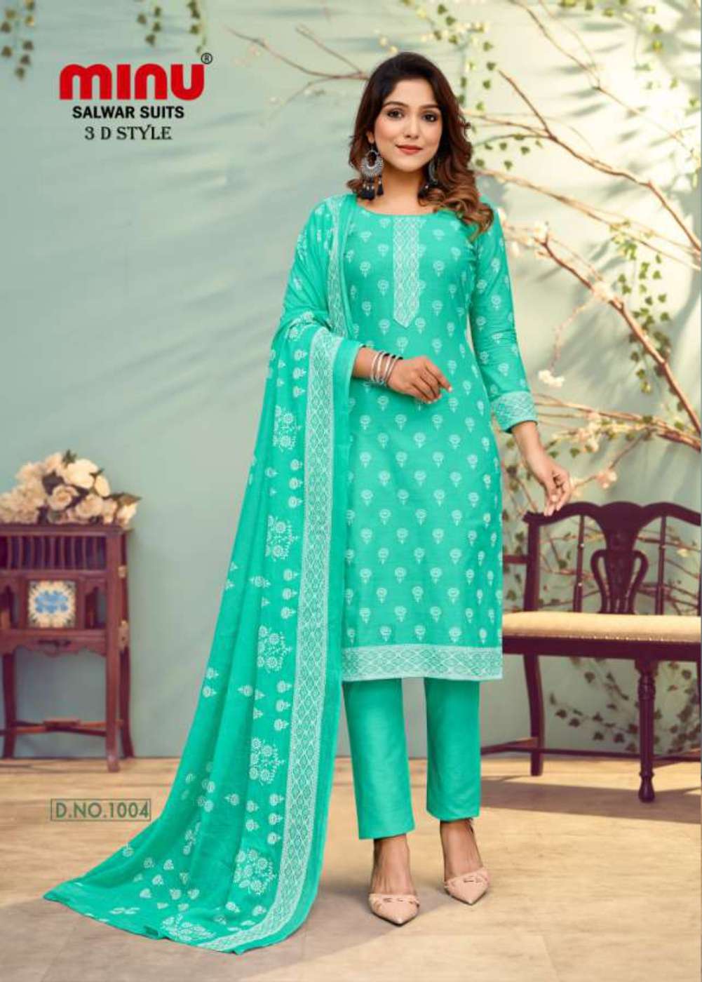 Minu 3D STYLE Pure Cotton Printed Dress Material-6P Catalog