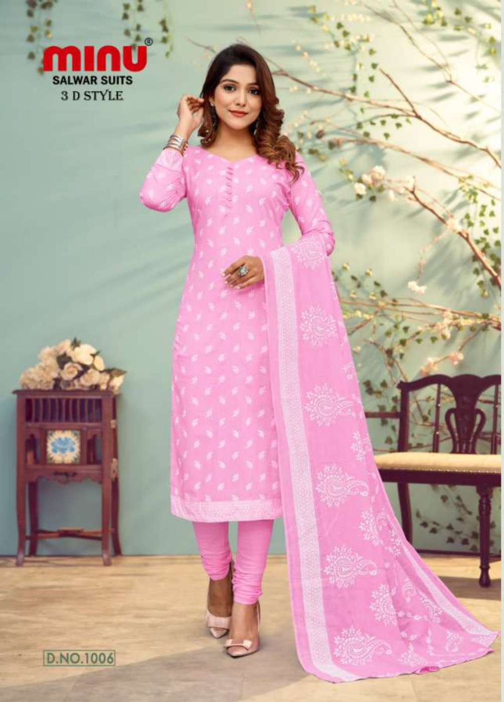 Minu 3D STYLE Pure Cotton Printed Dress Material-6P Catalog