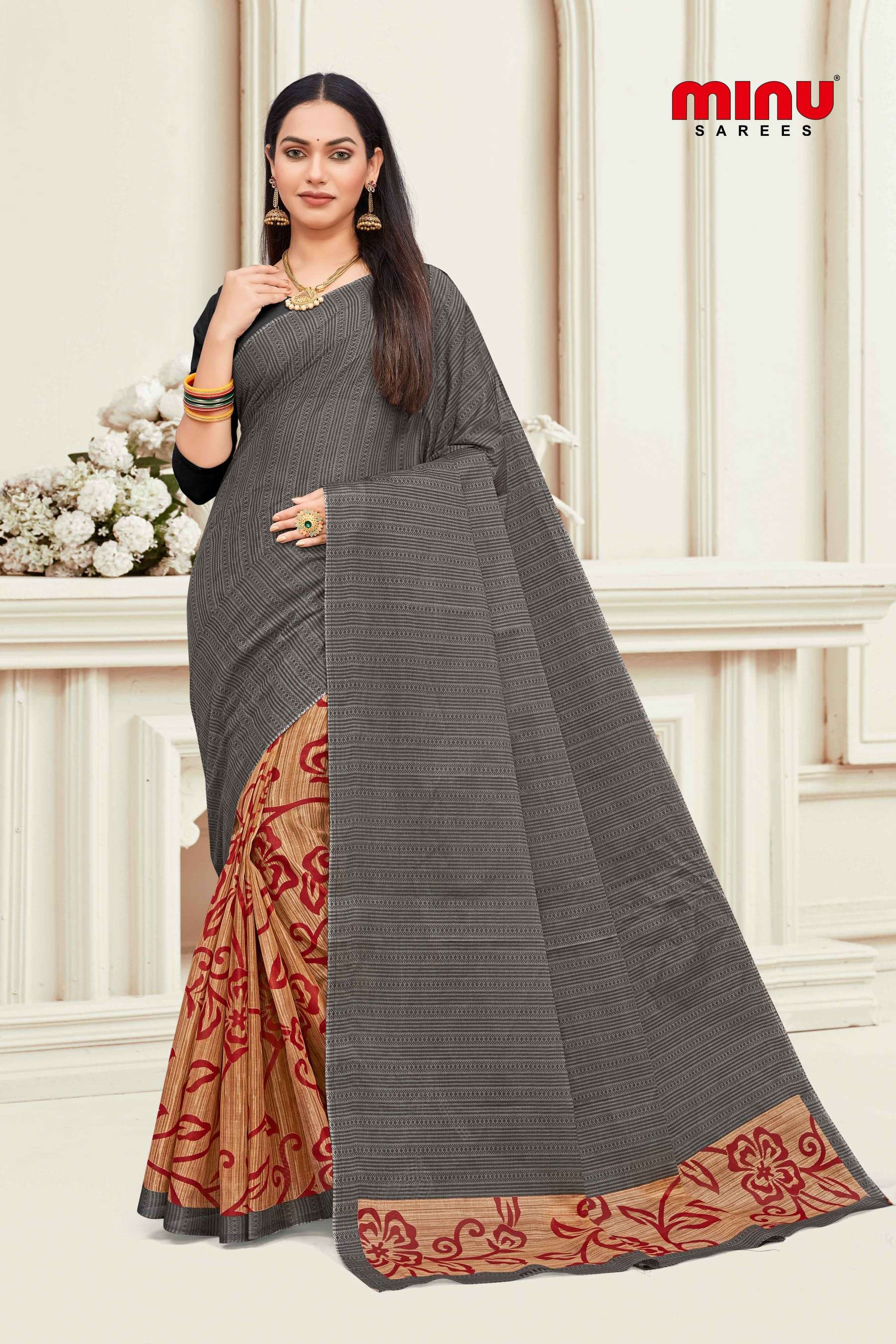 Minu ANOKHI New Cotton Printed Saree-10P Catalog