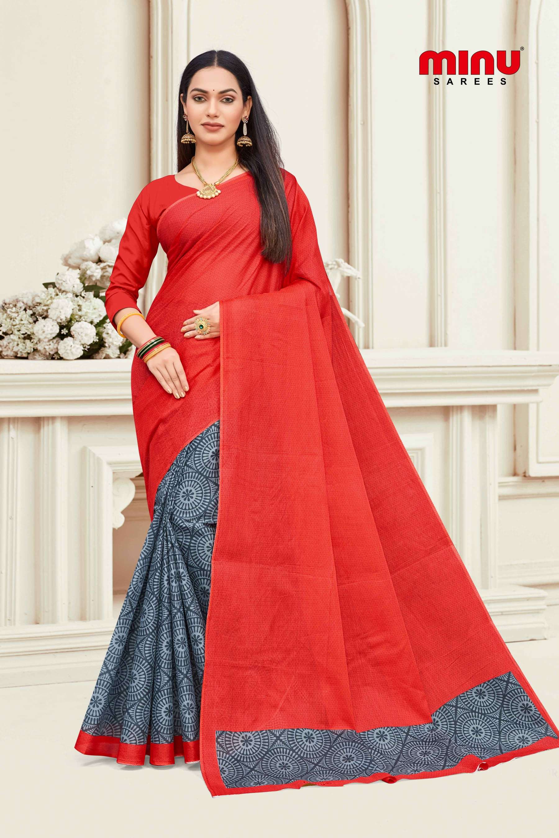 Minu ANOKHI New Cotton Printed Saree-10P Catalog